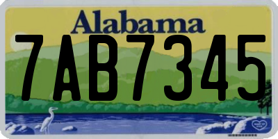 AL license plate 7AB7345