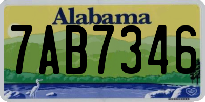 AL license plate 7AB7346