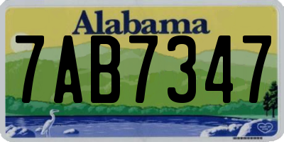 AL license plate 7AB7347