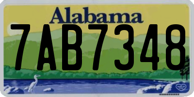 AL license plate 7AB7348