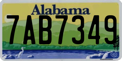AL license plate 7AB7349