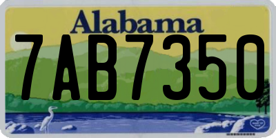 AL license plate 7AB7350