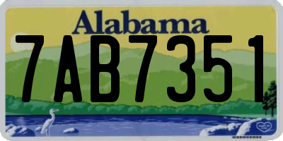 AL license plate 7AB7351