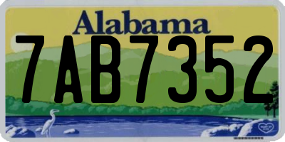 AL license plate 7AB7352