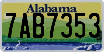 AL license plate 7AB7353