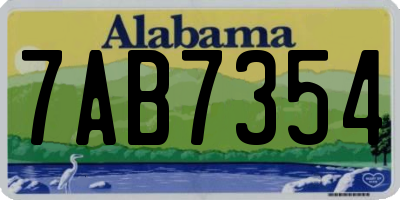 AL license plate 7AB7354
