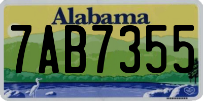 AL license plate 7AB7355