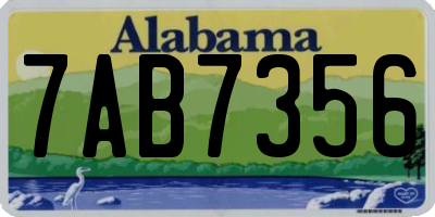AL license plate 7AB7356