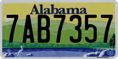 AL license plate 7AB7357