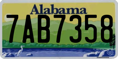 AL license plate 7AB7358