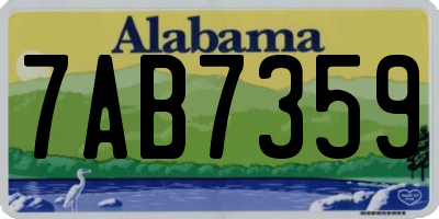 AL license plate 7AB7359