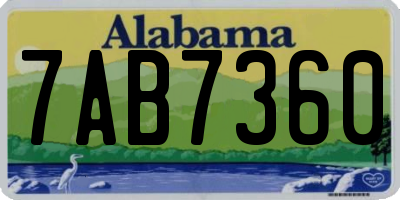 AL license plate 7AB7360