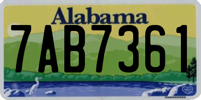AL license plate 7AB7361