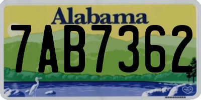 AL license plate 7AB7362