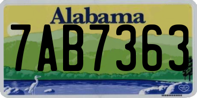 AL license plate 7AB7363