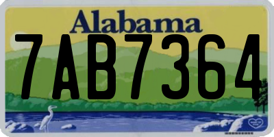 AL license plate 7AB7364
