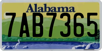AL license plate 7AB7365