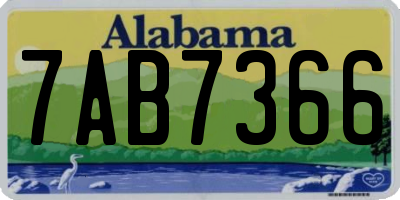 AL license plate 7AB7366