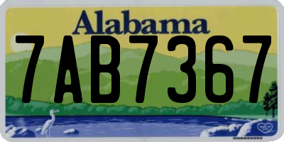 AL license plate 7AB7367