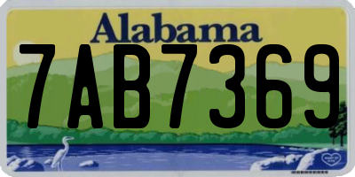AL license plate 7AB7369