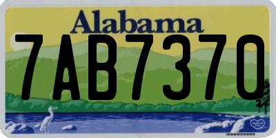 AL license plate 7AB7370