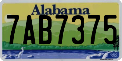 AL license plate 7AB7375