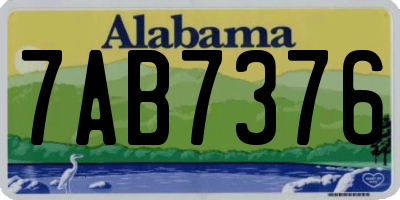 AL license plate 7AB7376