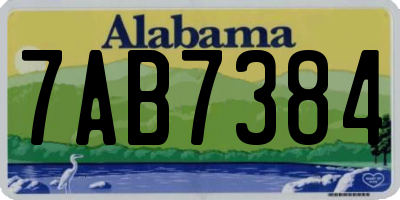 AL license plate 7AB7384