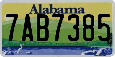 AL license plate 7AB7385