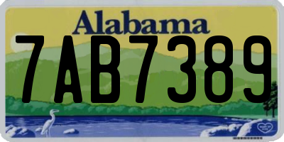 AL license plate 7AB7389