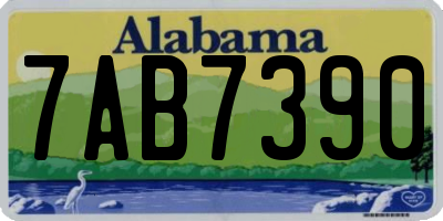 AL license plate 7AB7390