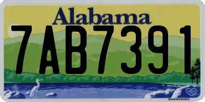 AL license plate 7AB7391