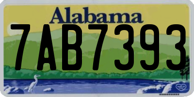 AL license plate 7AB7393