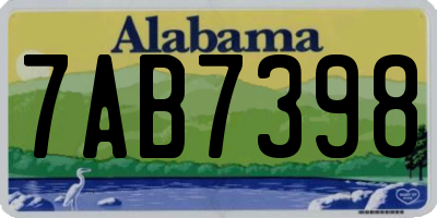 AL license plate 7AB7398