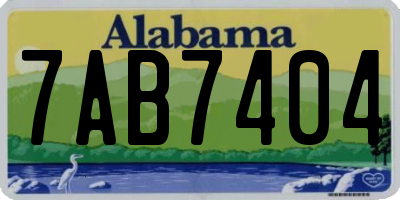 AL license plate 7AB7404