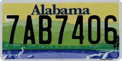 AL license plate 7AB7406