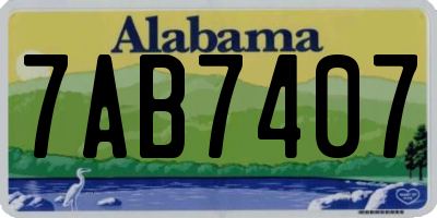 AL license plate 7AB7407