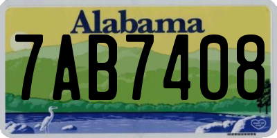 AL license plate 7AB7408