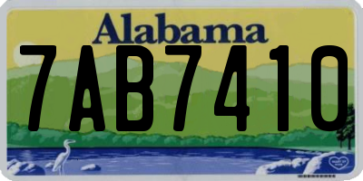 AL license plate 7AB7410