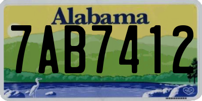 AL license plate 7AB7412