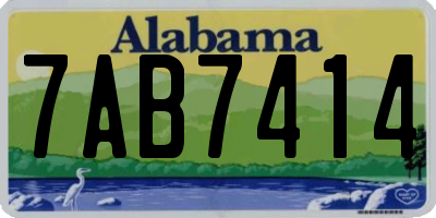 AL license plate 7AB7414