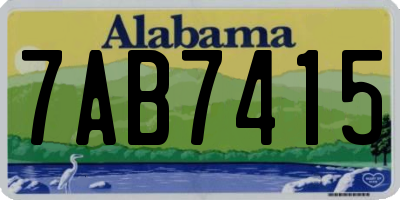 AL license plate 7AB7415