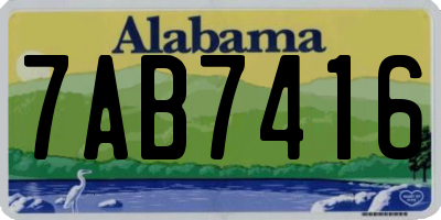 AL license plate 7AB7416
