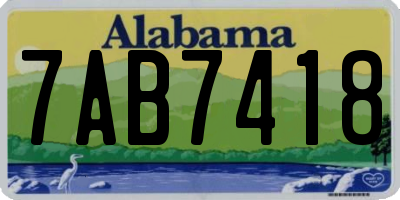 AL license plate 7AB7418