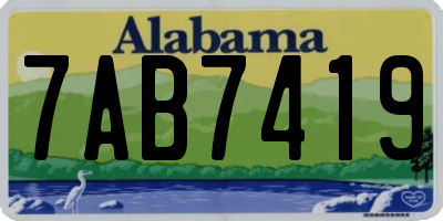 AL license plate 7AB7419