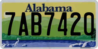 AL license plate 7AB7420