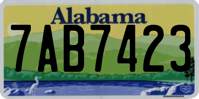 AL license plate 7AB7423