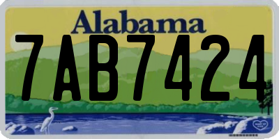AL license plate 7AB7424