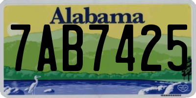 AL license plate 7AB7425