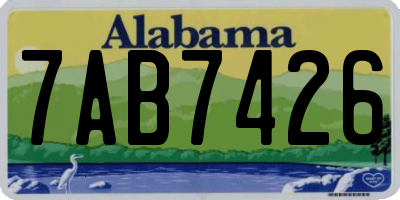AL license plate 7AB7426